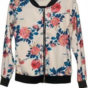 Chic Floral Women's Bomber Jacket